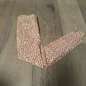 Lou & Grey Brown and Cream Leggings with All-Over Pattern